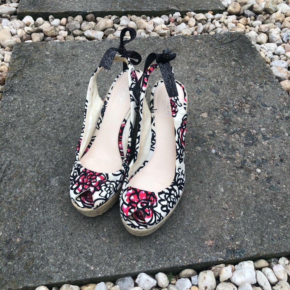 Coach Poppy espadrille wedges Size 8.5 - Picture 9 of 13
